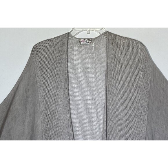 Free People Day Dream Gray Knit Boho Washed Kimono Open Cardigan - Picture 6 of 10